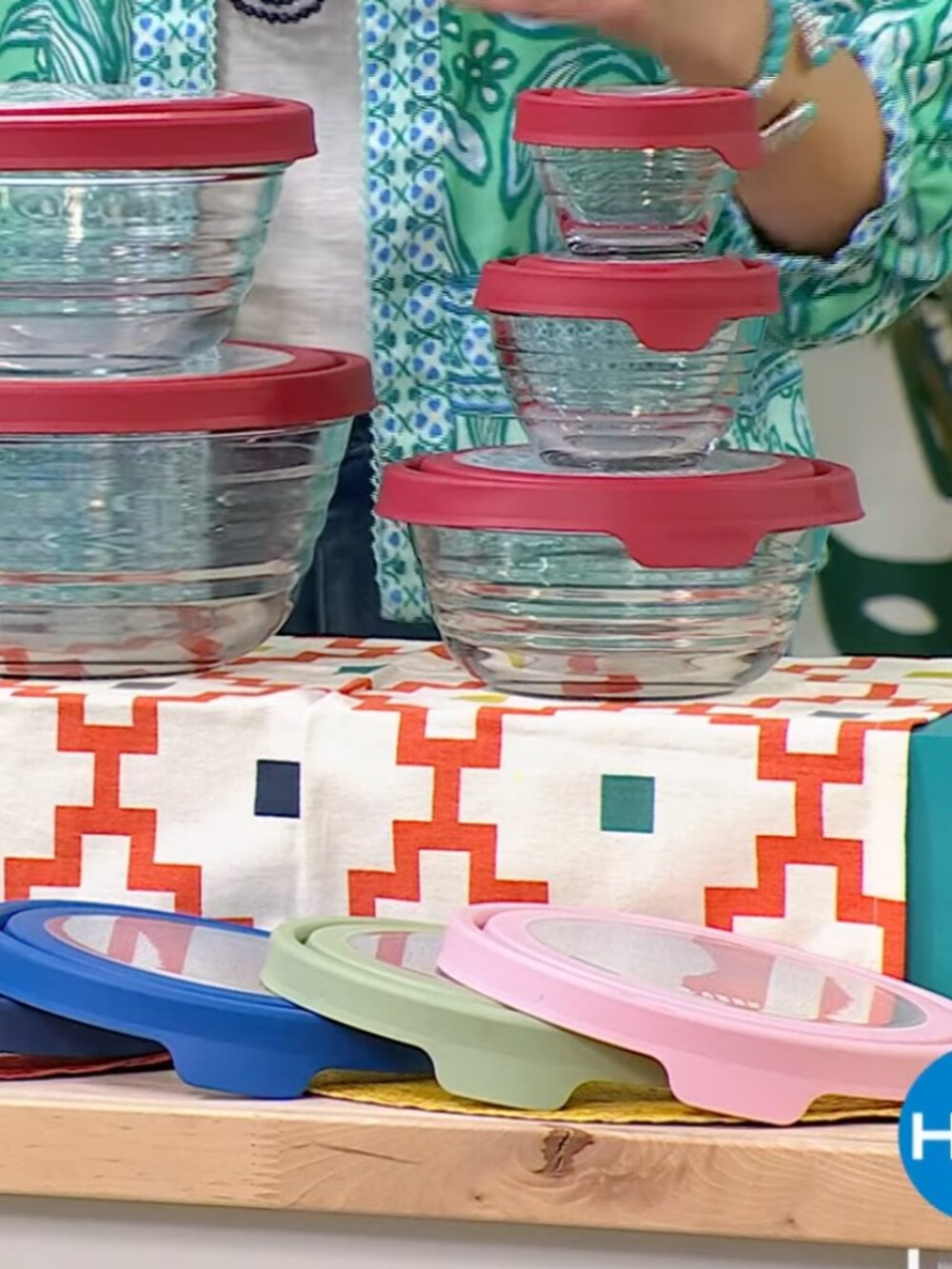 Anchor Hocking Fire-King 10pc Glass Prep Bowls with TrueSeal Lids PINK  NIB